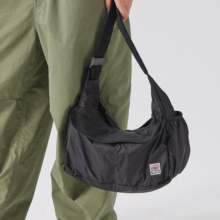 Vision Street Wear Нейлоновая сумка через плечо Обычный унисекс Черный/Фиолетовый