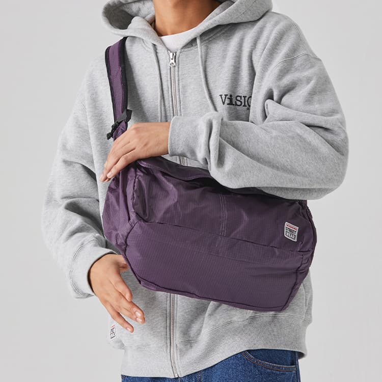 Vision Street Wear Нейлоновая сумка через плечо Обычный унисекс Черный/Фиолетовый