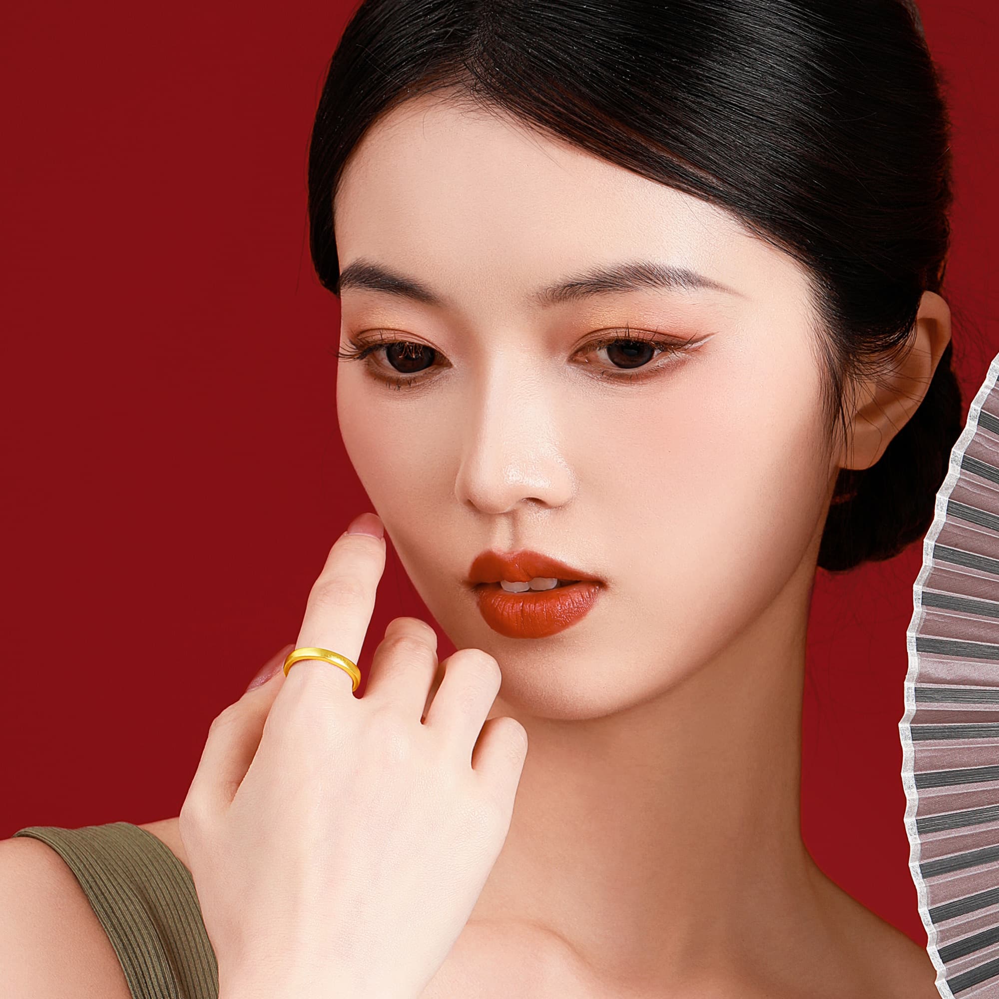 Кольца из тонкого серебра 999 пробы Lao Feng Xiang унисекс