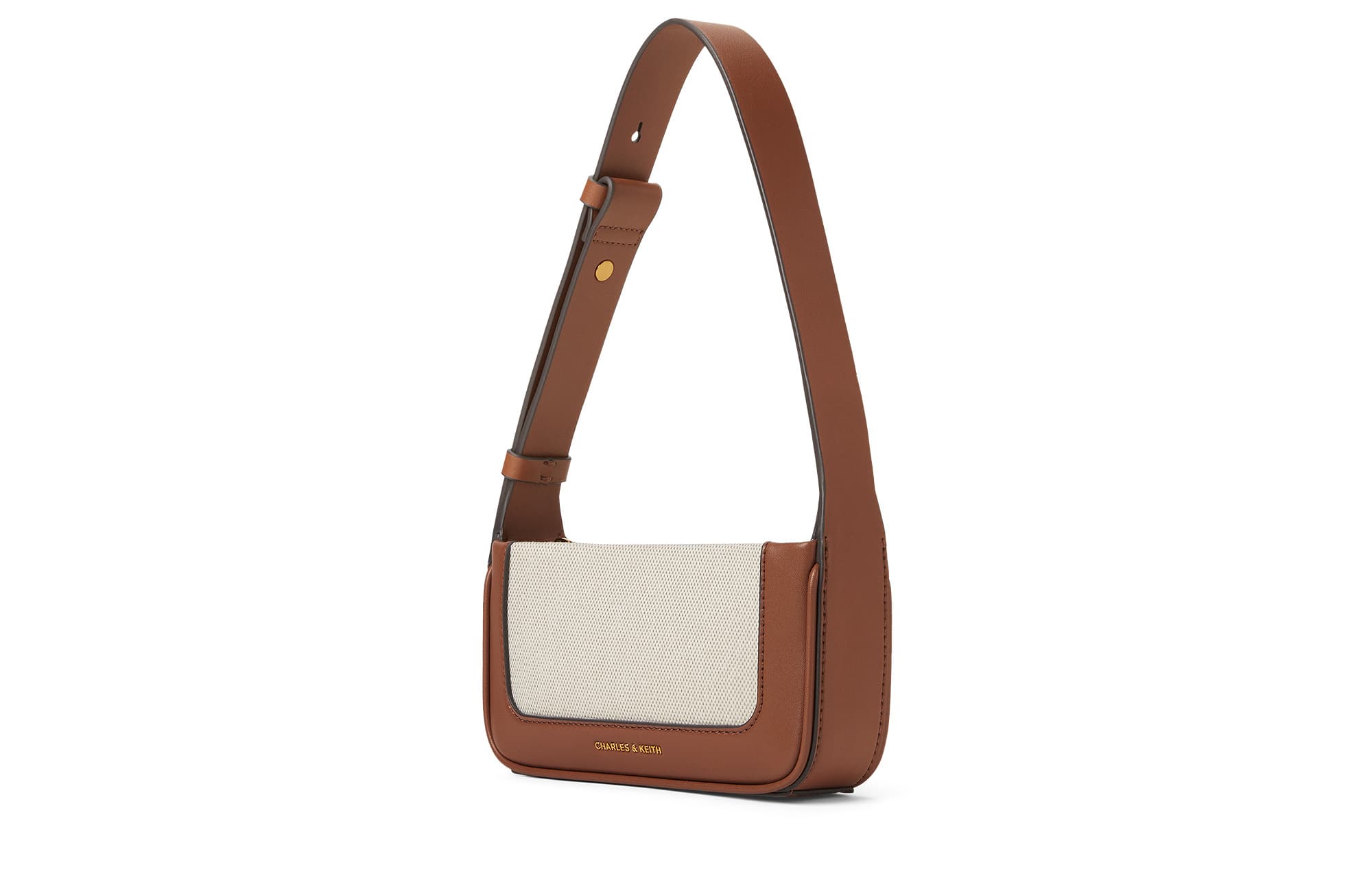 CHARLES&KEITH Тканевые сумки через плечо Трубы Жен. Темно-джинсовый Синий/Коричневый Чайно-коричневый