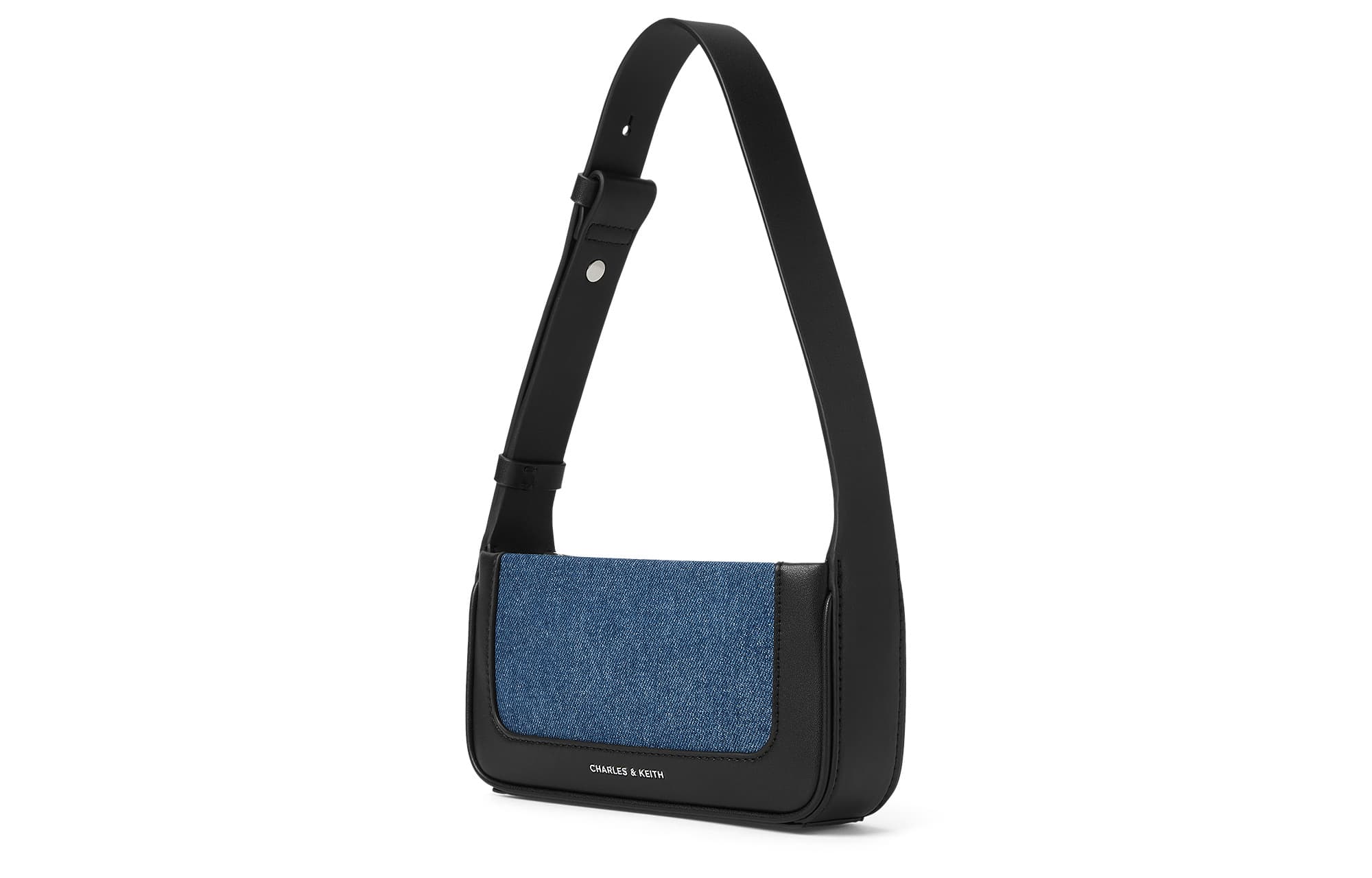 CHARLES&KEITH Тканевые сумки через плечо Трубы Жен. Темно-джинсовый Синий/Коричневый Чайно-коричневый