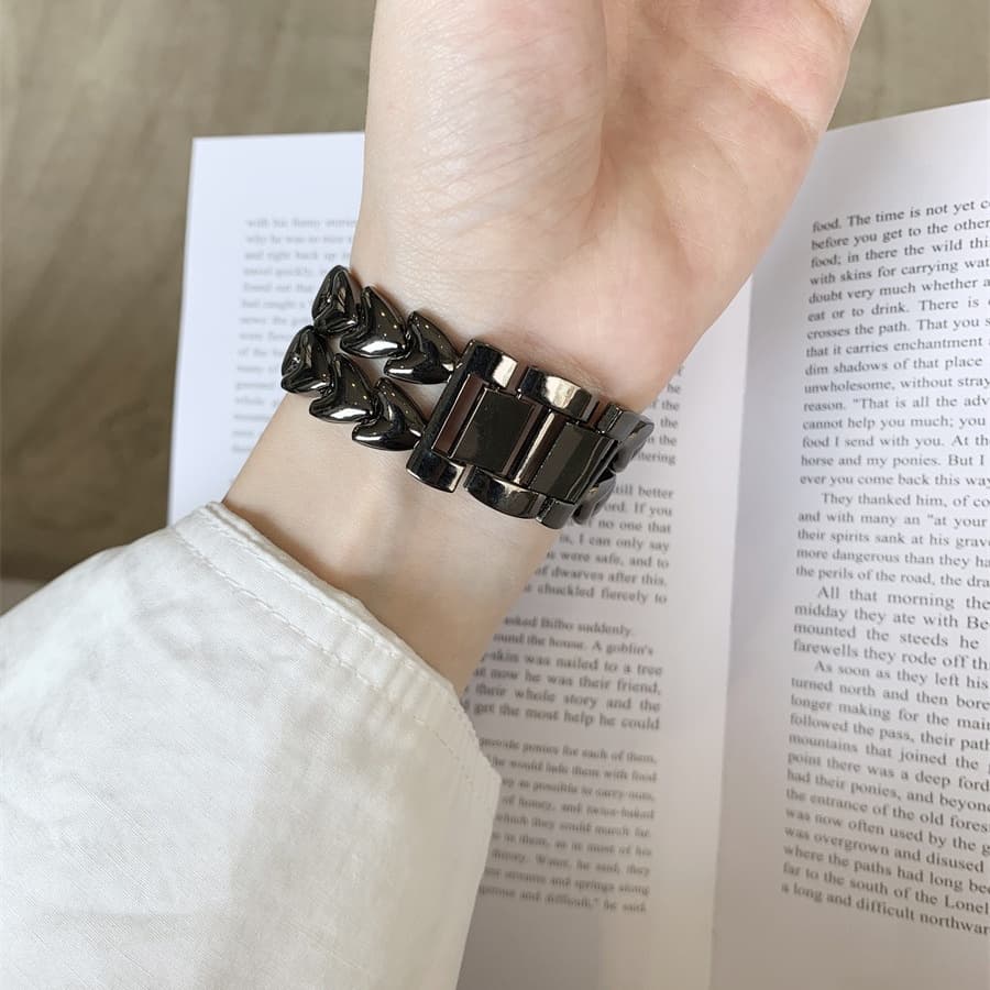 Ремешок Akkerds, совместимый с Apple, металлический IWatch S11/S10/S9/8/7/6/5/SE/Ultra 180 мм 46 циферблат часов