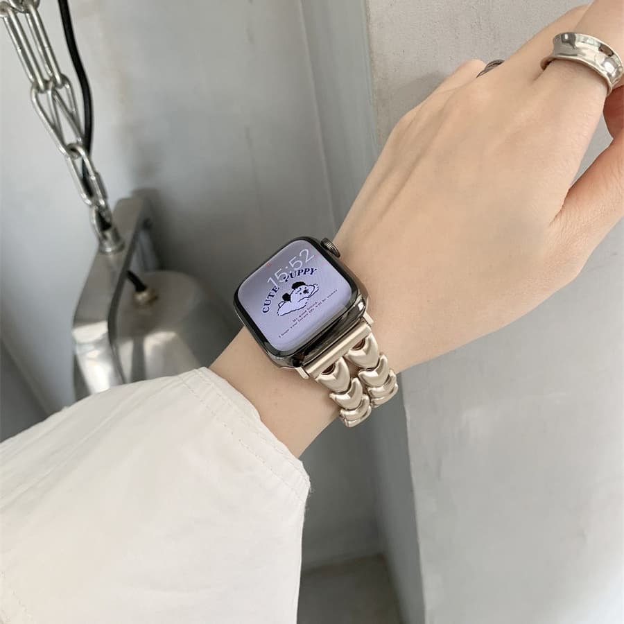 Ремешок Akkerds, совместимый с Apple, металлический IWatch S11/S10/S9/8/7/6/5/SE/Ultra 180 мм 46 циферблат часов