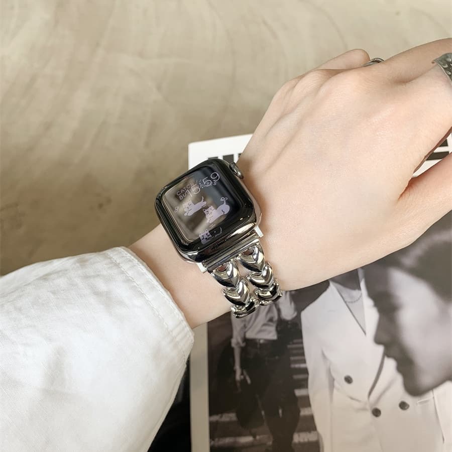 Ремешок Akkerds, совместимый с Apple, металлический IWatch S11/S10/S9/8/7/6/5/SE/Ultra 180 мм 46 циферблат часов