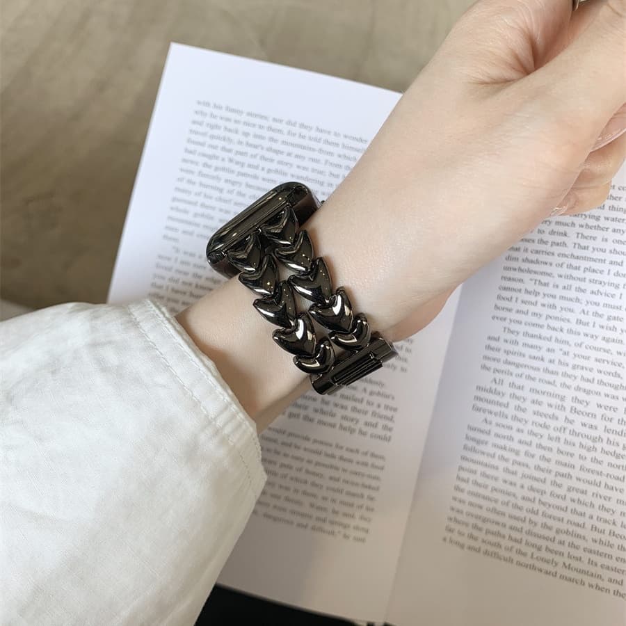 Ремешок Akkerds, совместимый с Apple, металлический IWatch S11/S10/S9/8/7/6/5/SE/Ultra 180 мм 46 циферблат часов