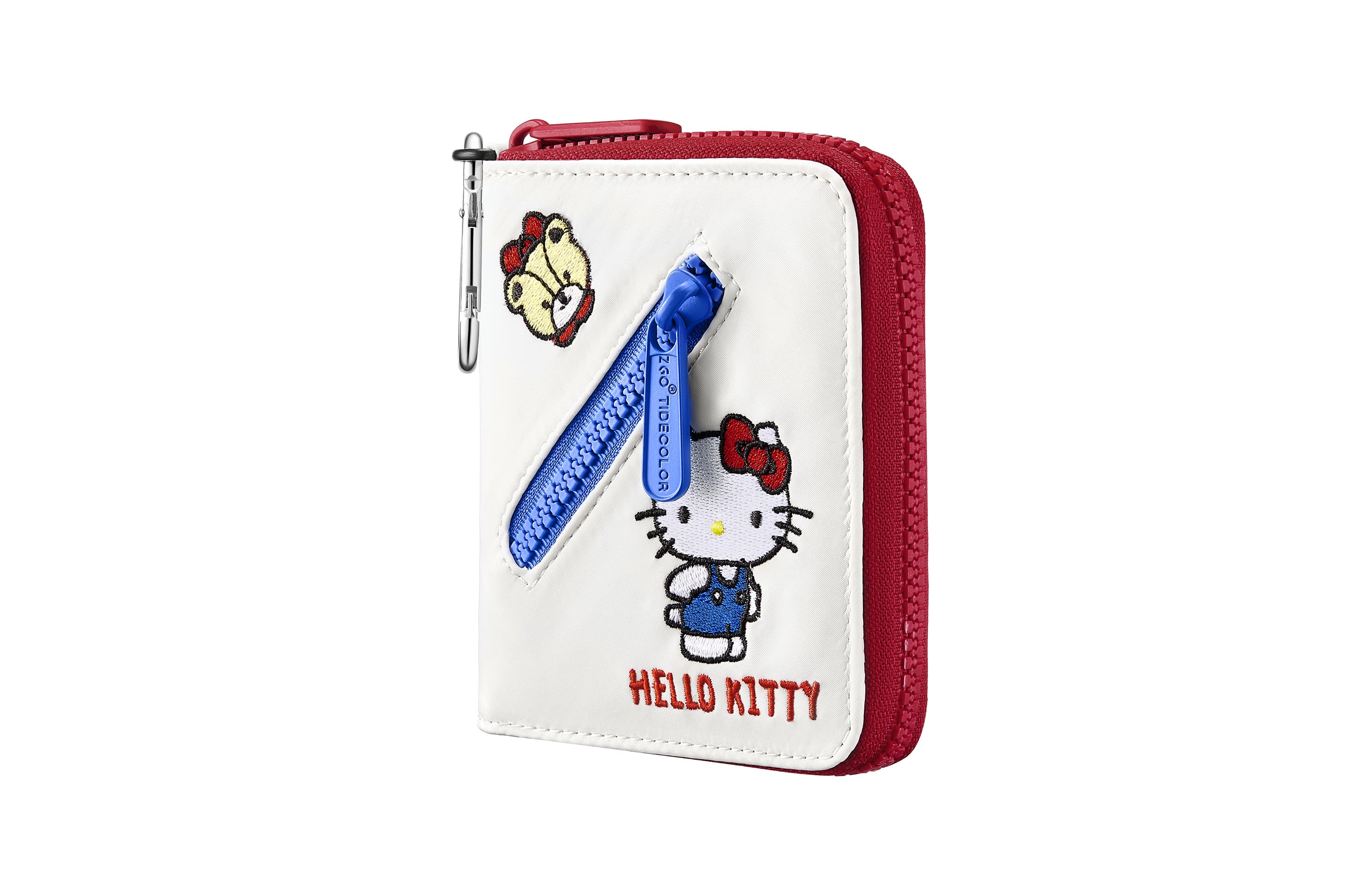 Zgo Sanrio Hello Kitty, милая женская визитница из полиэстера, практичный кошелек для монет, маленькая сумка, обычный женский цвет экрю