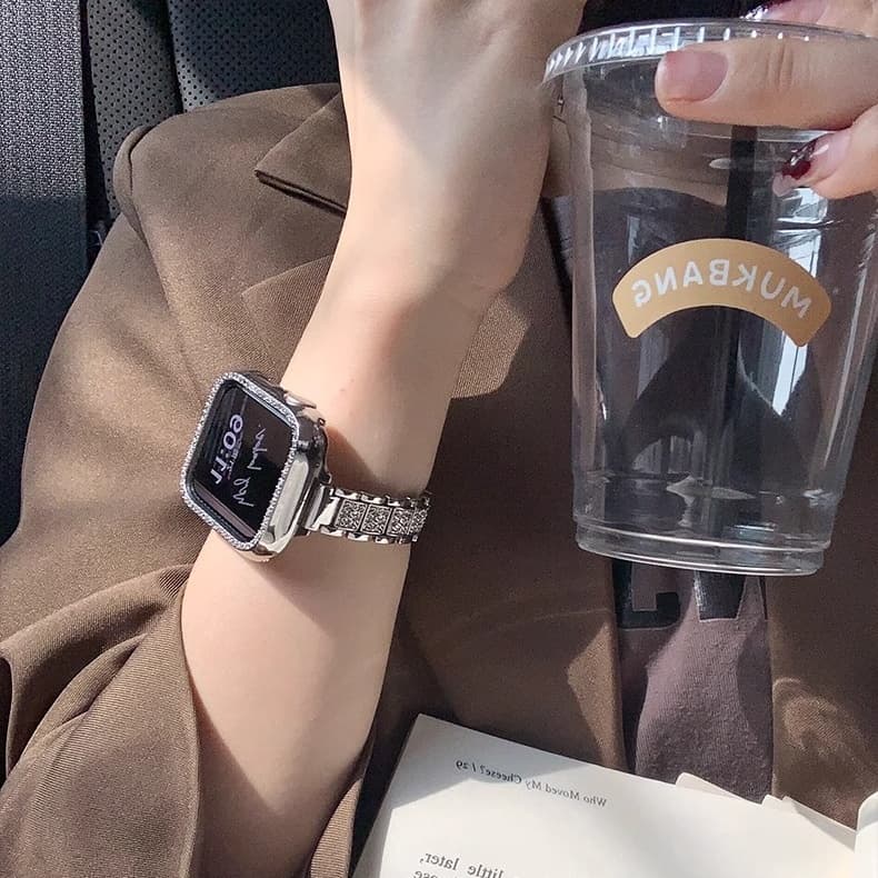 Ремешок Akkerds, совместимый с Apple, металлический 190 мм, 46 циферблатов