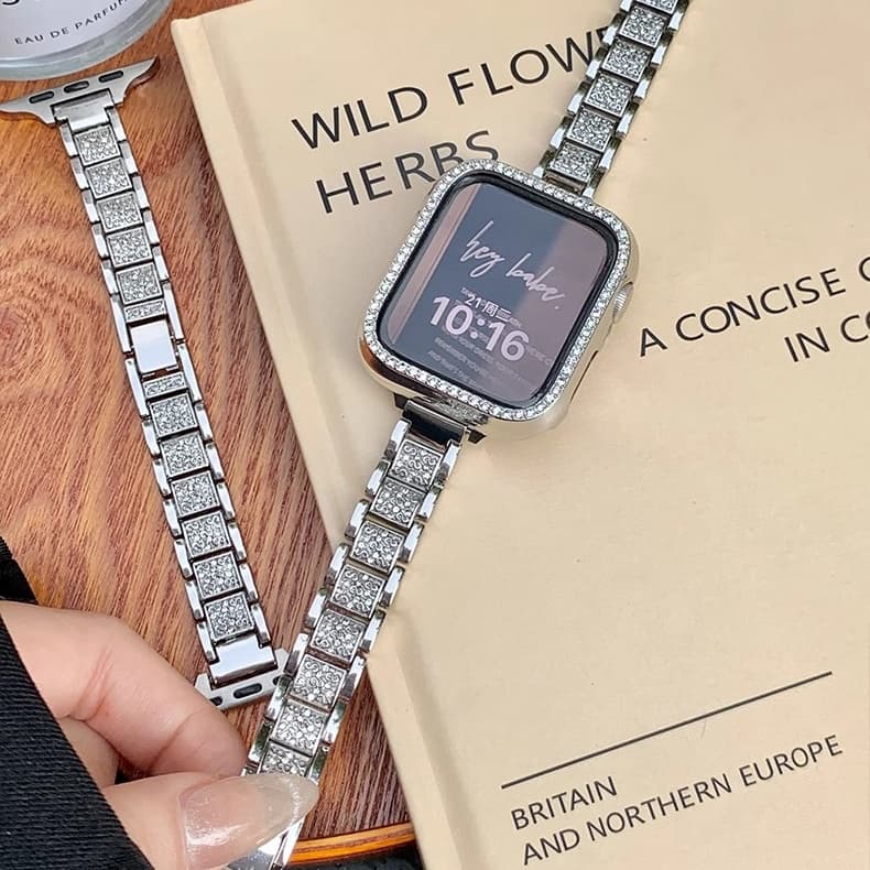 Ремешок Akkerds, совместимый с Apple, металлический 190 мм, 46 циферблатов