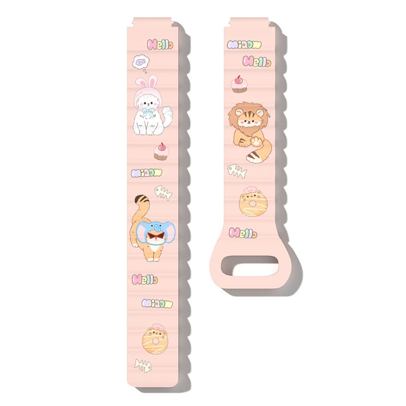 Ремешок Biaodaige, красный, бежевый, совместимый с силиконовым материалом