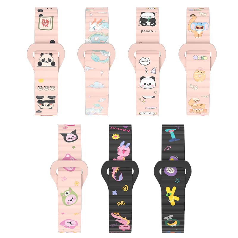 Ремешок Biaodaige, красный, бежевый, совместимый с силиконовым материалом