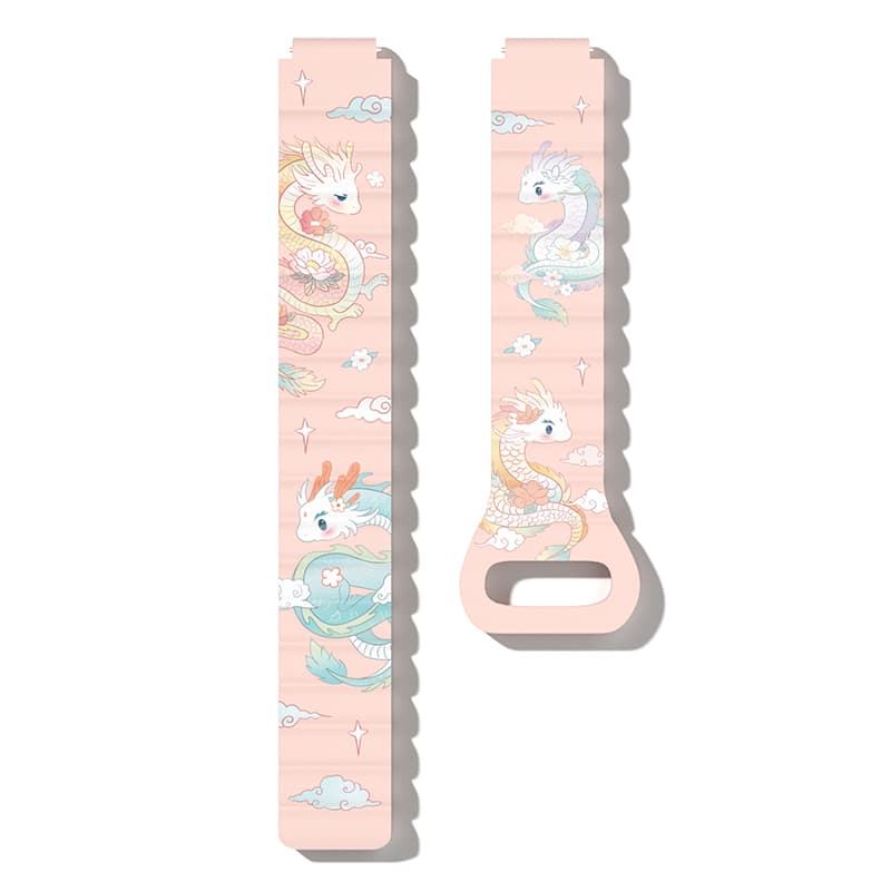 Biaodaige Strap Red Beige Compatibility Silicone Material