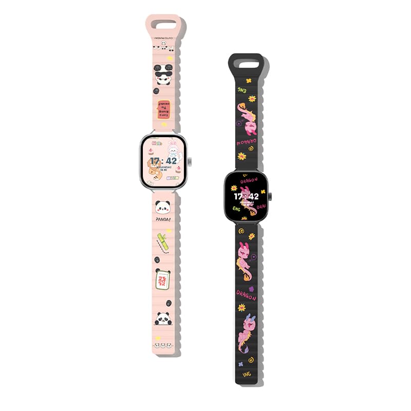 Ремешок Biaodaige, красный, бежевый, совместимый с силиконовым материалом