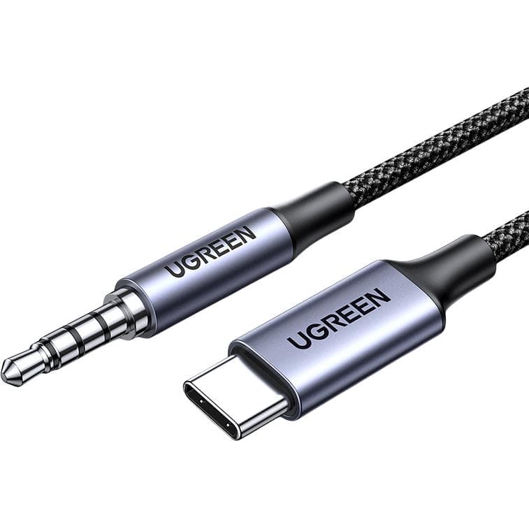 UGREEN CM734 1m Audio Cable Car Type C To 3.5mm Cell Phone Sound Card Live Streaming Seam Head Mounted Headphone Cables
