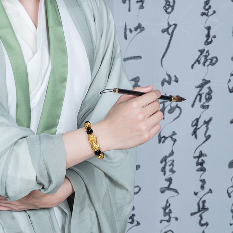 Джоди и Кевин Обсидиан Китайский Зодиак Змея Декоративный Браслет Из Бисера Унисекс