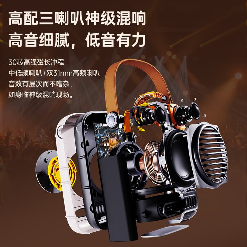 Динамики Divoom Bluetooth-соединение Oriental Linglong Двойной микрофон K-Song Динамик Встроенный поющий микрофон