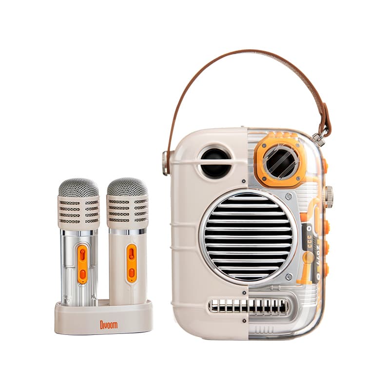 Divoom Speakers Bluetooth Connection Oriental Linglong Dual Microphone K-Song Speaker Integrated Singing Microphone