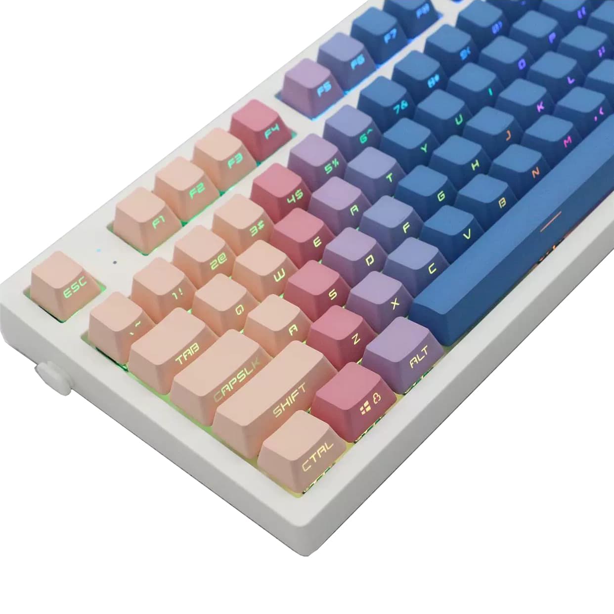 FL·ESPORTS MK870 Специальный набор, проводная и беспроводная одно-/многорежимная механическая клавиатура с полным набором клавиш и возможностью горячей замены