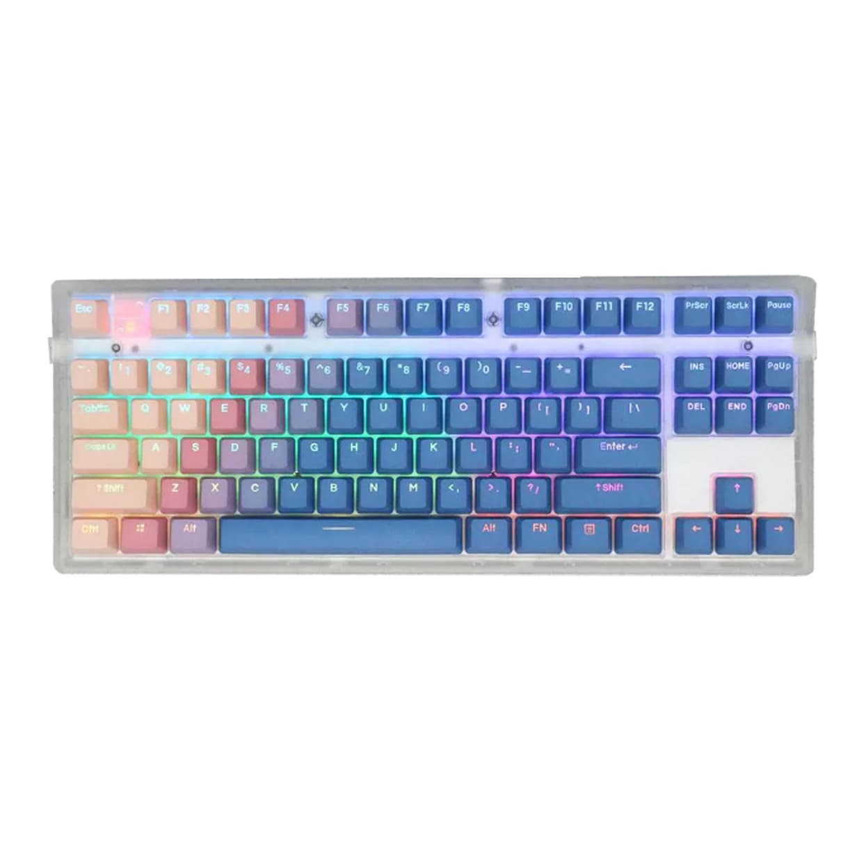 FL·ESPORTS MK870 Специальный набор, проводная и беспроводная одно-/многорежимная механическая клавиатура с полным набором клавиш и возможностью горячей замены