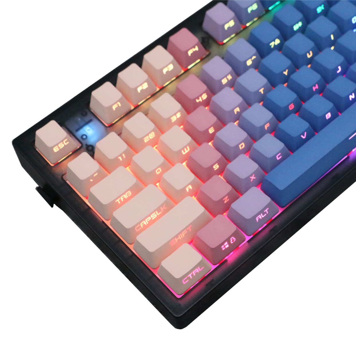 FL·ESPORTS MK870 Специальный набор, проводная и беспроводная одно-/многорежимная механическая клавиатура с полным набором клавиш и возможностью горячей замены