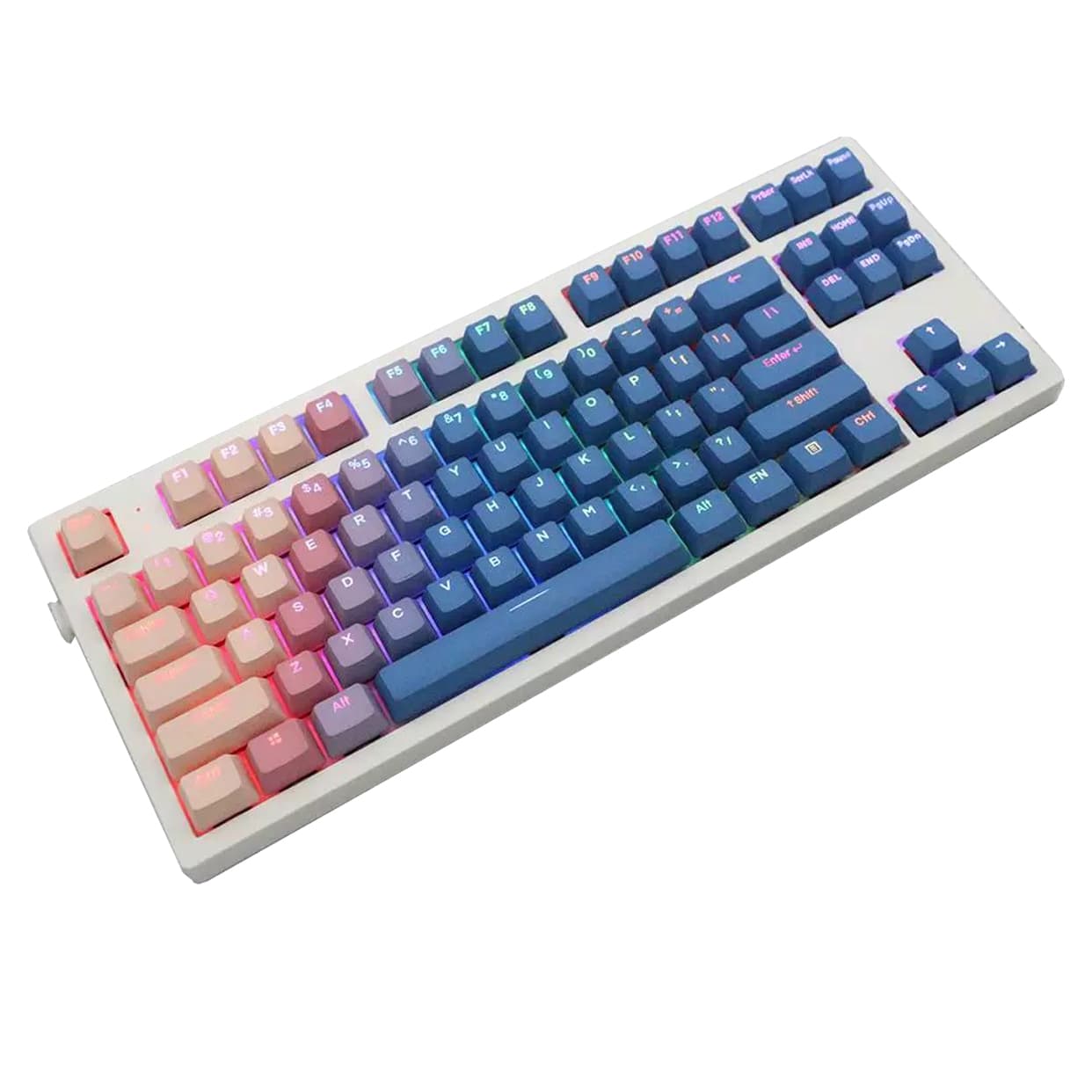 FL·ESPORTS MK870 Специальный набор, проводная и беспроводная одно-/многорежимная механическая клавиатура с полным набором клавиш и возможностью горячей замены