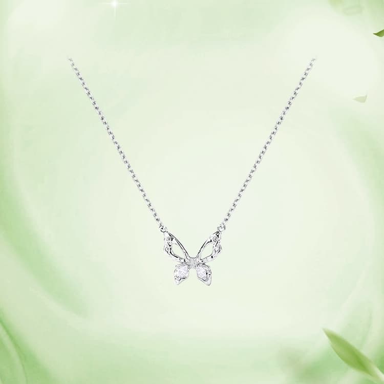 MGS S999 Серебро, минималистское изысканное изысканное ожерелье премиум-класса в женской коробке с романтическим окружением