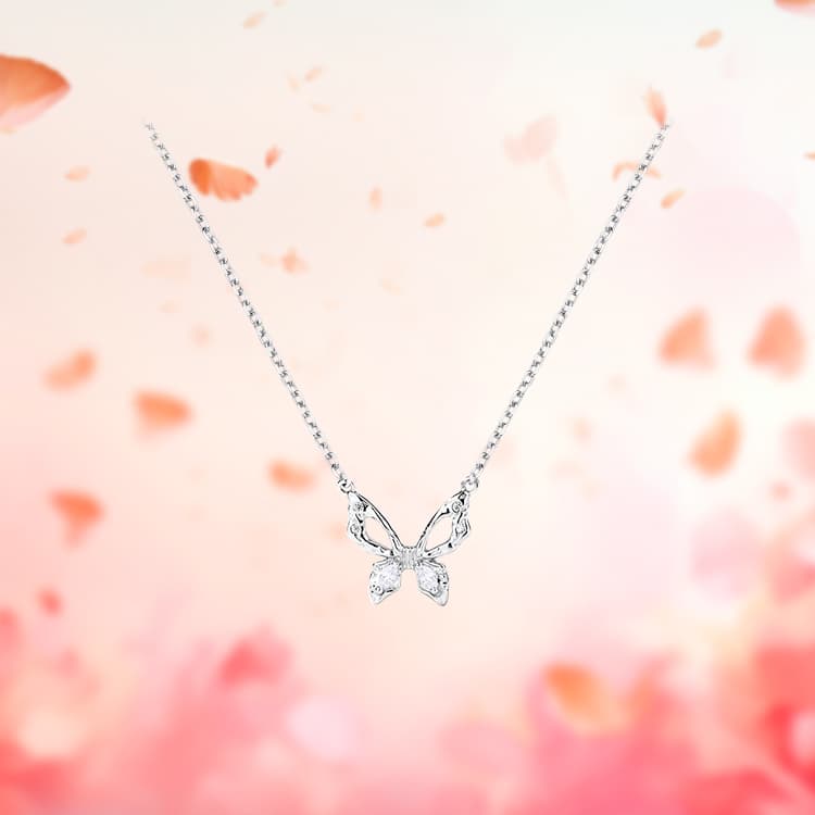 MGS S999 Серебро, минималистское изысканное изысканное ожерелье премиум-класса в женской коробке с романтическим окружением