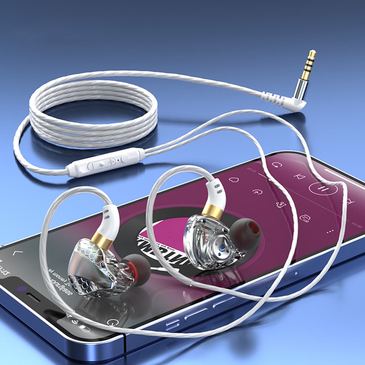 MUYKUY S18 Проводные наушники с микрофоном для игр, компьютерные наушники 3,5 мм, спортивные наушники-вкладыши с усилением басов