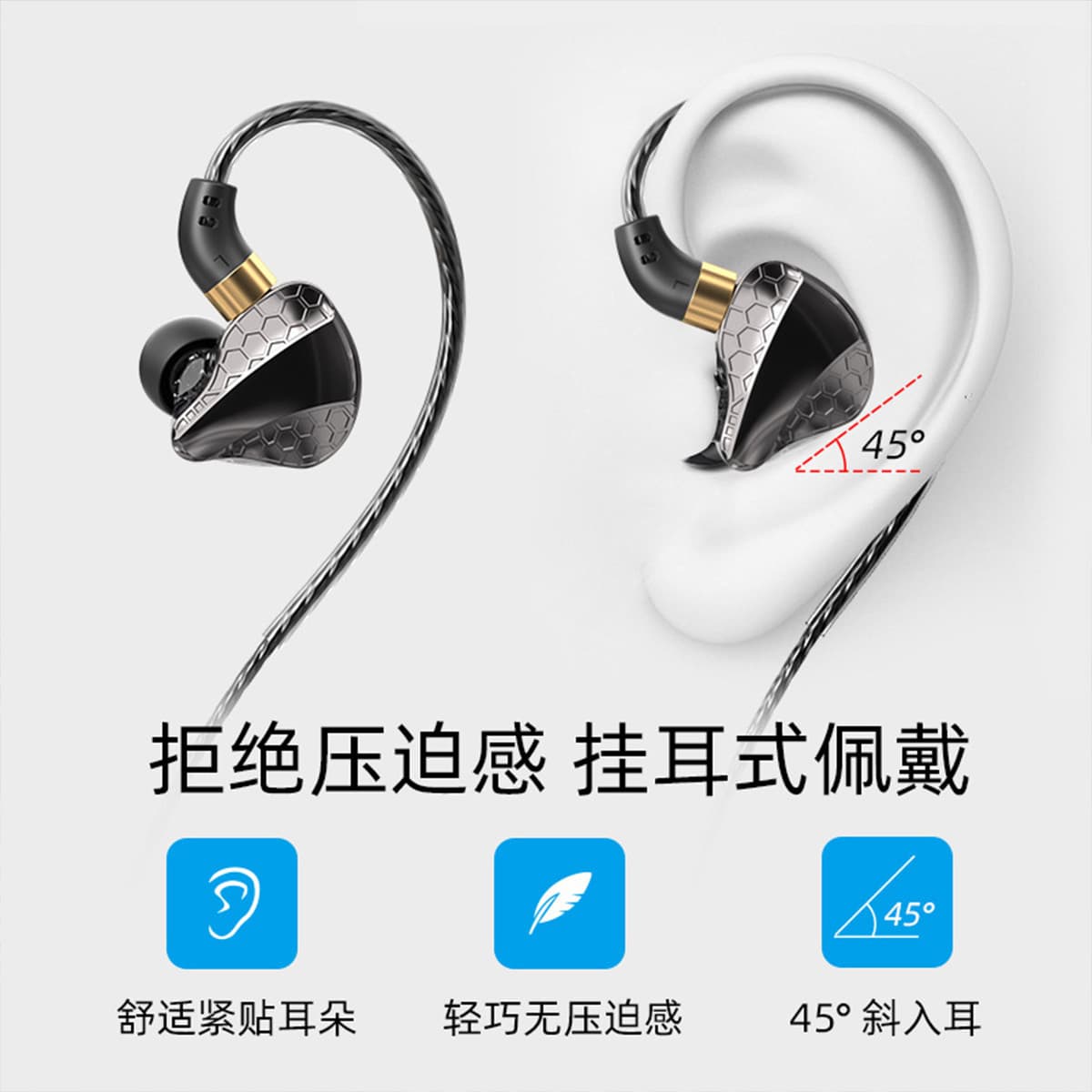 MUYKUY S18 Проводные наушники с микрофоном для игр, компьютерные наушники 3,5 мм, спортивные наушники-вкладыши с усилением басов