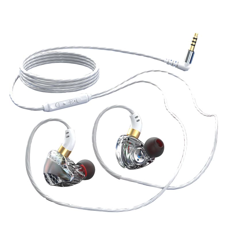 MUYKUY S18 Проводные наушники с микрофоном для игр, компьютерные наушники 3,5 мм, спортивные наушники-вкладыши с усилением басов