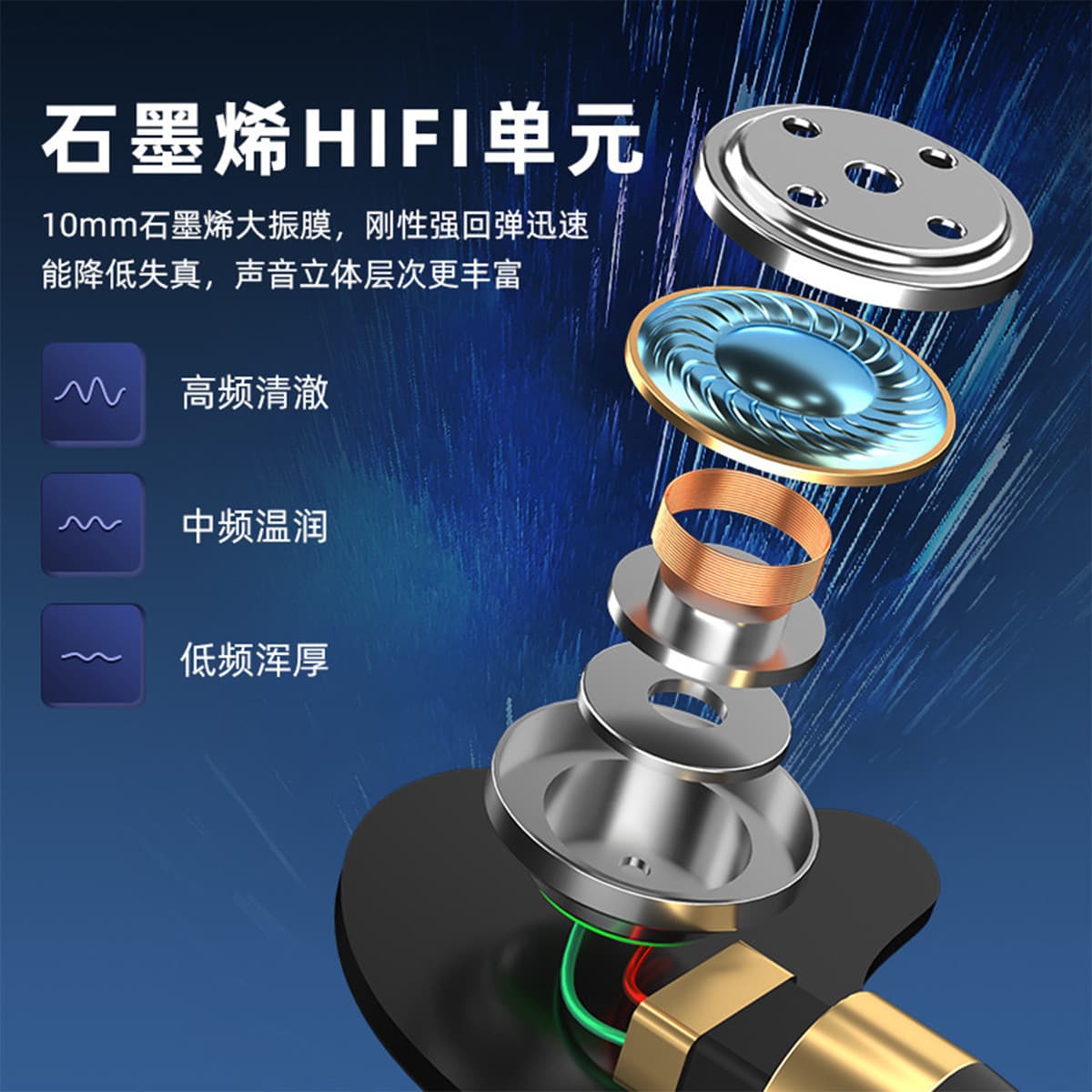 MUYKUY S18 Проводные наушники с микрофоном для игр, компьютерные наушники 3,5 мм, спортивные наушники-вкладыши с усилением басов