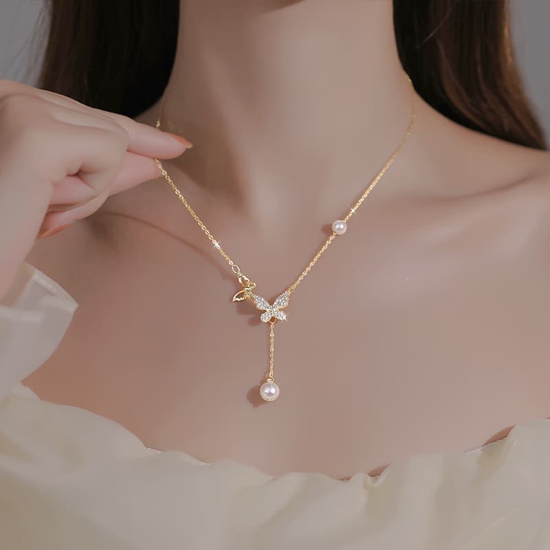 ONEKISS изысканные роскошные элегантные нишевые дизайнерские ожерелья-цепочки премиум-класса для женщин