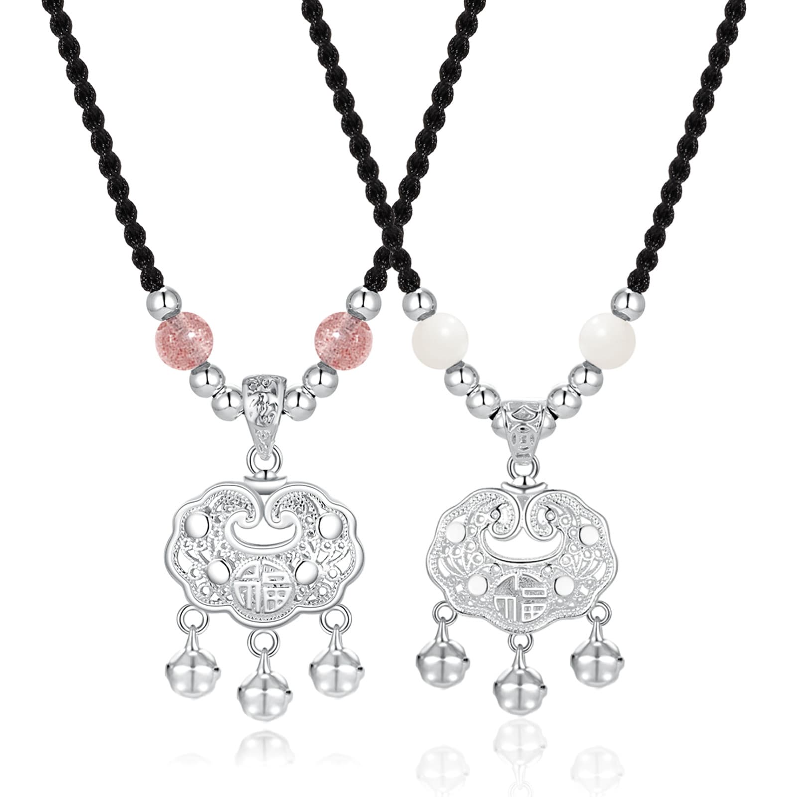 Ожерелья Jodie&Kevin с кварцем и клубникой унисекс