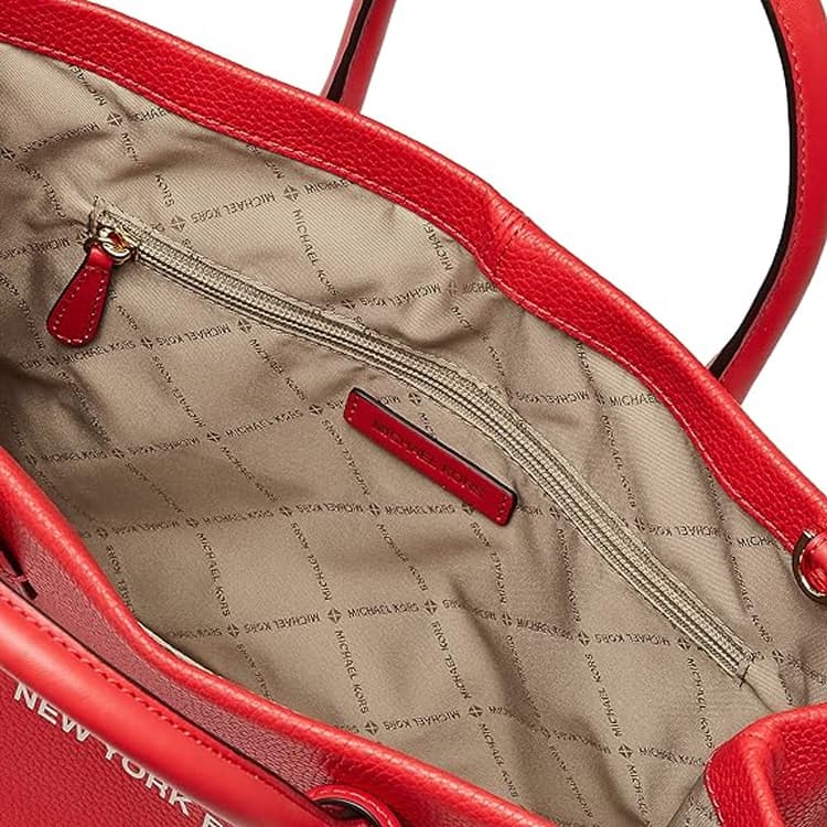 MICHAEL KORS Mirella Большая сумка-тоут из коровьей кожи, сумка для покупок, сумка, сумка через плечо, сумка через плечо, женская среднего размера, красная