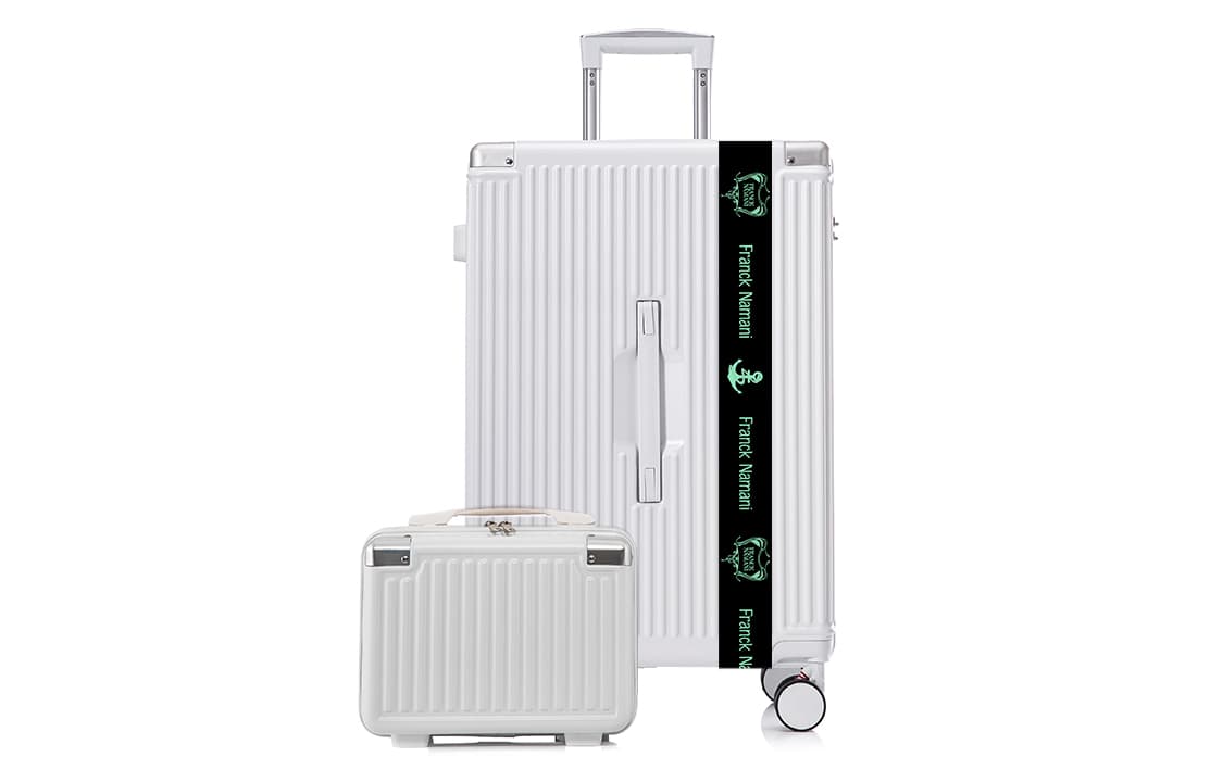 Franck Namani· Классический дорожный чемодан для ПК 20 дюймов 24 дюйма 26 дюймов Унисекс Белый Черный Синий Розовый Мятно-зеленый