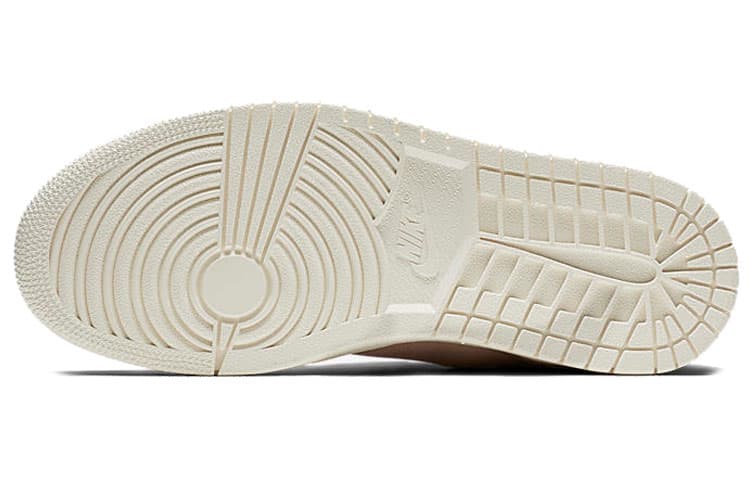 Женские кроссовки Jordan 1 Retro с высокой молнией Particle, бежевые