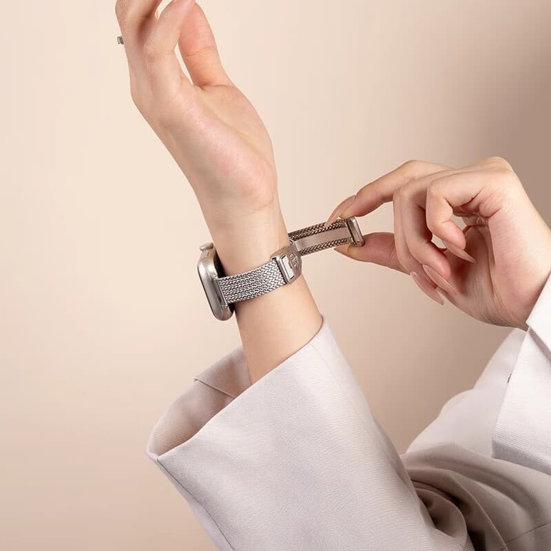 IBOANN Ремешок, совместимый с Apple, материал нержавеющей стали, 206 мм