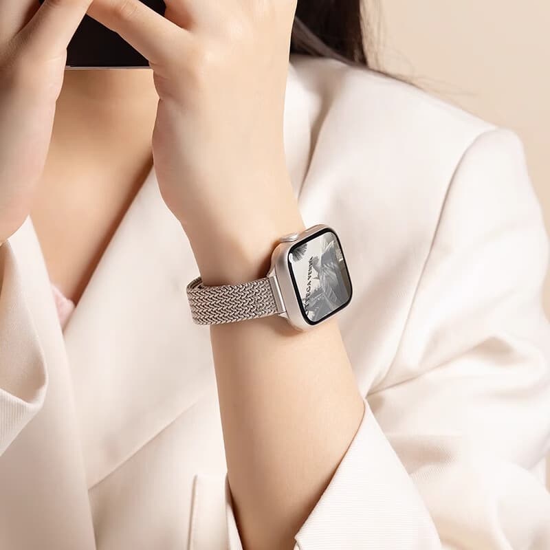 IBOANN Ремешок, совместимый с Apple, материал нержавеющей стали, 206 мм