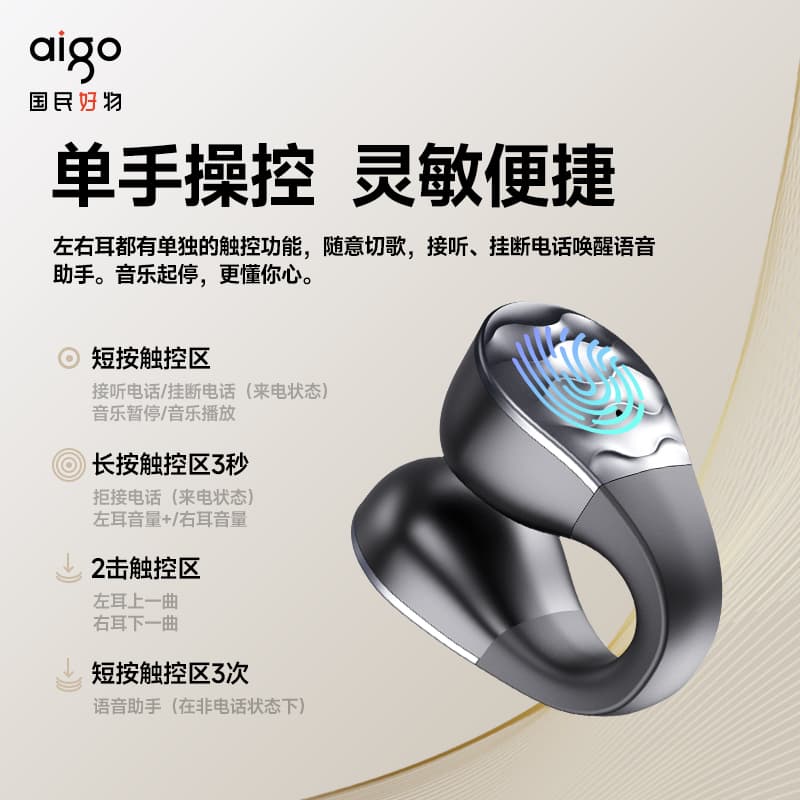 AIGO SA03-1 ENC Открытые клипсы с шумоподавлением и костной проводимостью