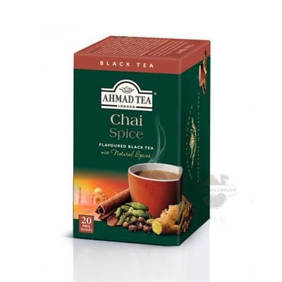 Gara çaý Ahmad Tea "Chai Spice" tebigy spesiýalar ysly haltajykly, (20 sany) 40 gr