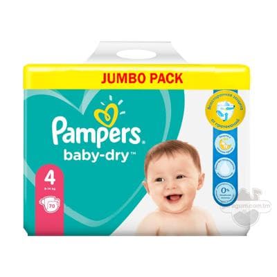 Pampers Подгузники Active Baby-Dry 4 Maxi 9-14 кг, 70 шт