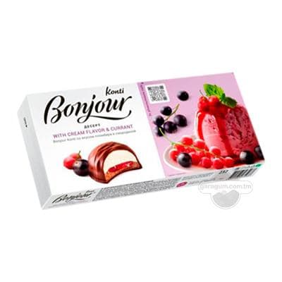 Desert Konti "Bonjour" plombir we smorodina tagamly, 232 gr