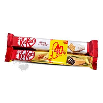 Акция! 2 "KitKat" в 1, DUO SENSES Taste Deluxe Coconut 58 gr + Gold Edition 58 gr