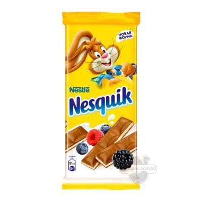 Молочный шоколад Nestle "Nesquik" с молочной начинкой и ягодами, 90 г