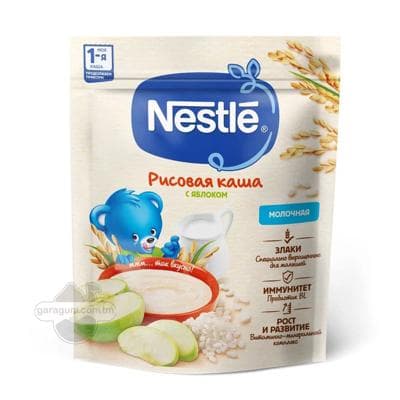 Каша Nestle молочная рисовая с яблоком (с 6 месяцев), 200 г