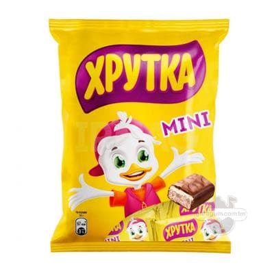 Şokolad örtükli süýjiler Nestle "Хрутка mini" sufle we süýtli naçinkaly, 171 gr