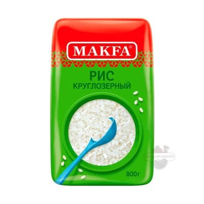 Крупа рисовая шлифованная круглозерная "Makfa", 800 г