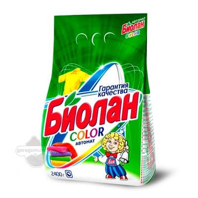 Kir ýuwujy soda Биолан "Color" (awtomat), 2400 gr