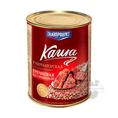 Каша "Главпродукт" гречневая губернаторская по-домашнему с говядиной, 340 г