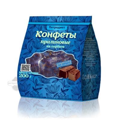 Şokolad örtükli pralinli süýjüler Петродиет на сорбите, 200 gr