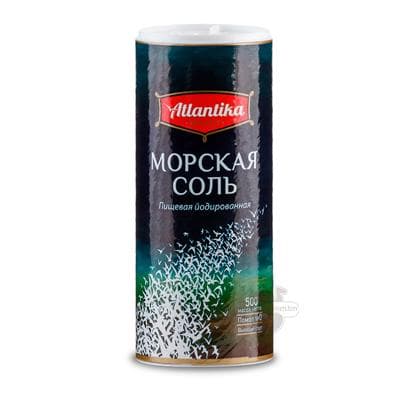 Морская соль "Atlantika" йодированная помол №0, 500 г